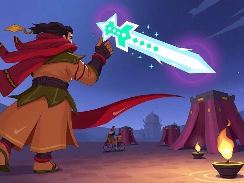 Celebrating Diwali in the game Glowing Blade Duel Diwali event